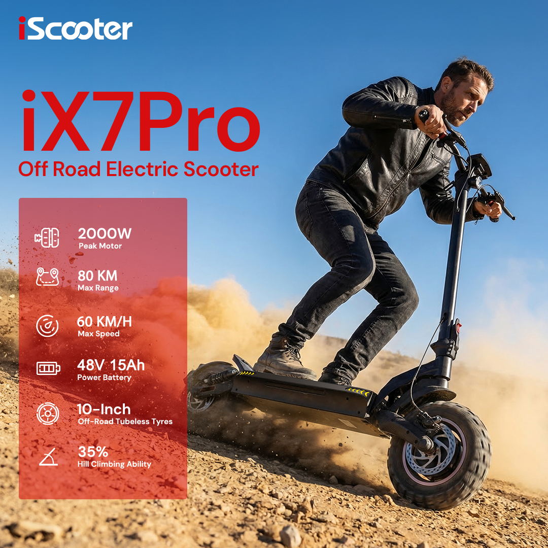 iScooter iX7Pro Dual Motor Off-road Electric Scooter