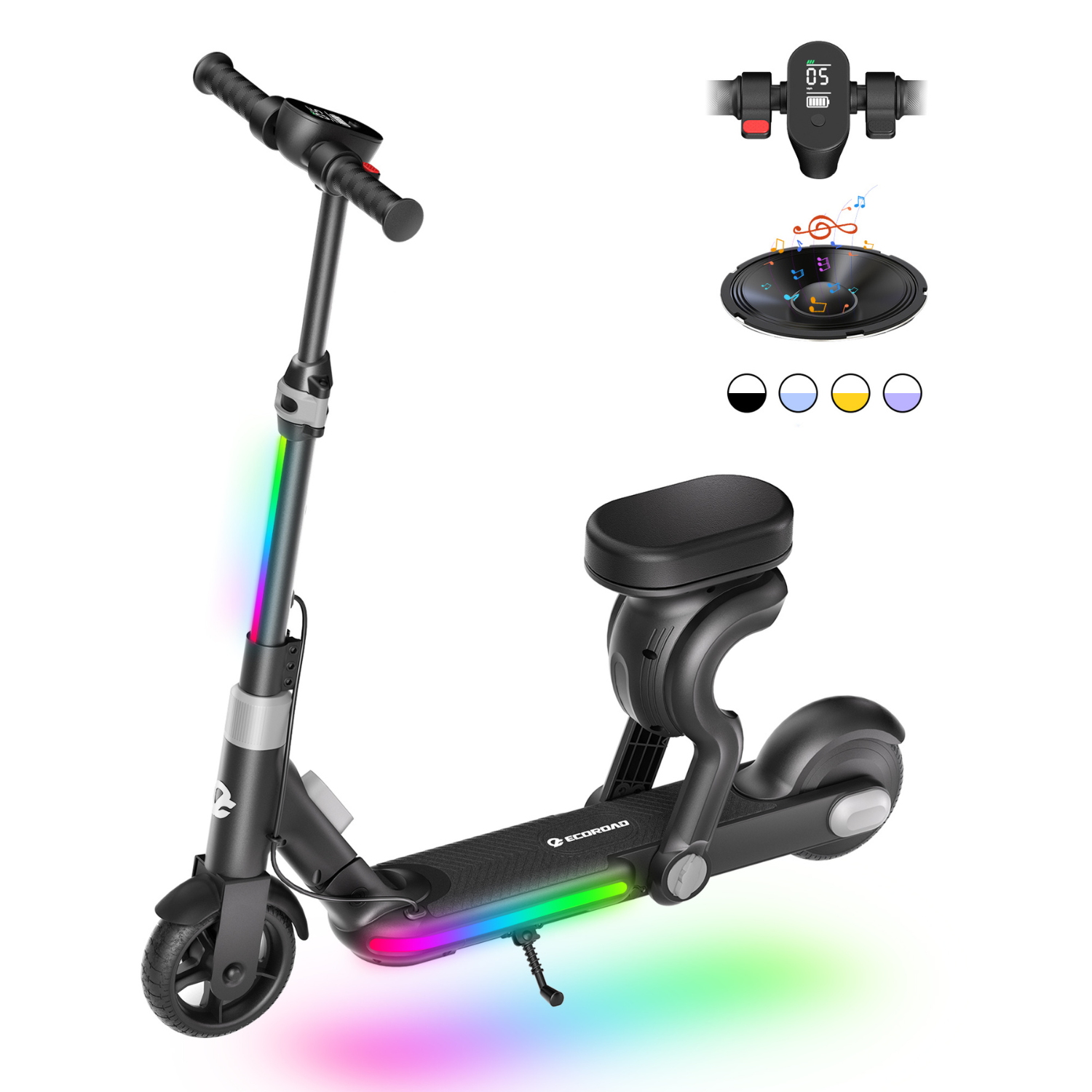 EK8 2-in-1 Electric Scooter with Seat for Kids