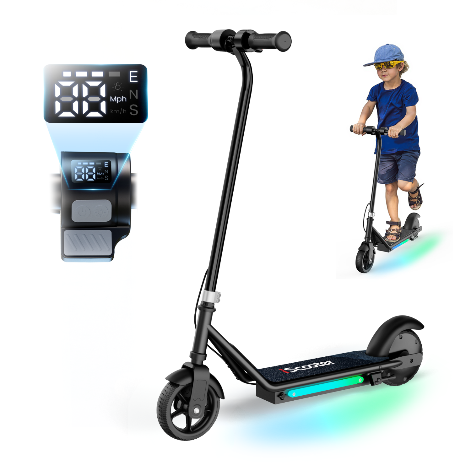 iScooter iK3 Electric Scooter for Kids Ages 6-14