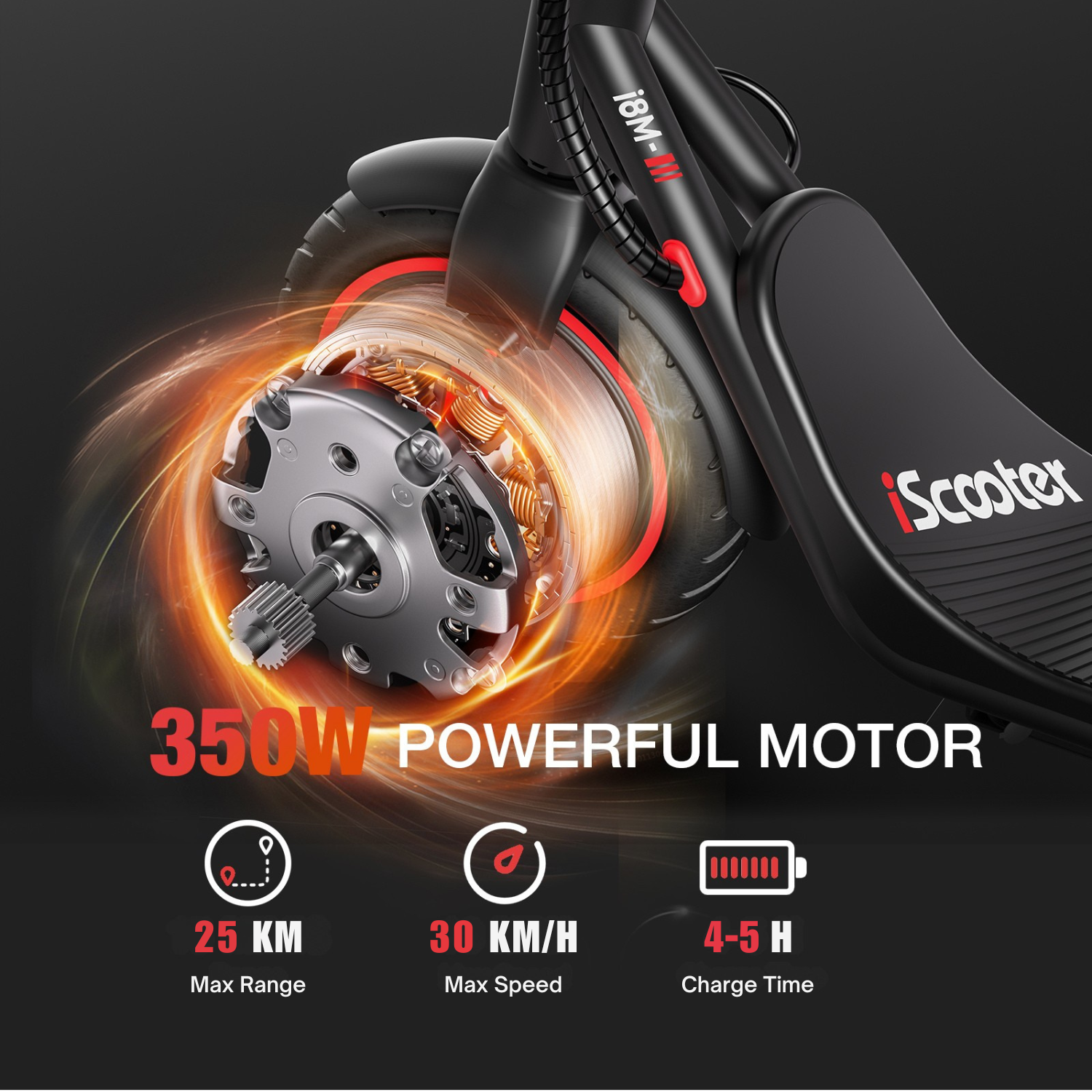 iScooter i8M Electric Scooter 30 KM/H Speed