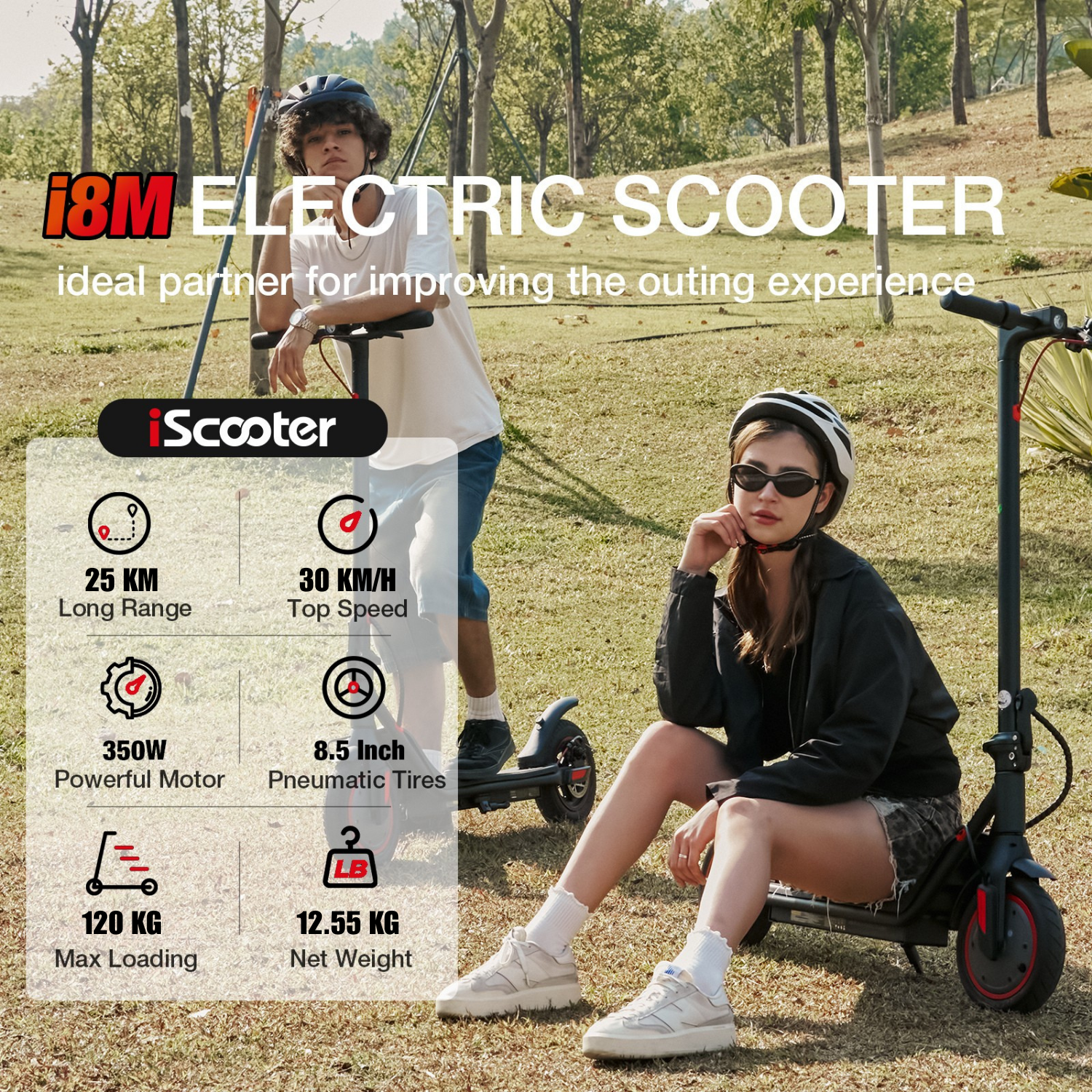 iScooter i8M Electric Scooter 30 KM/H Speed
