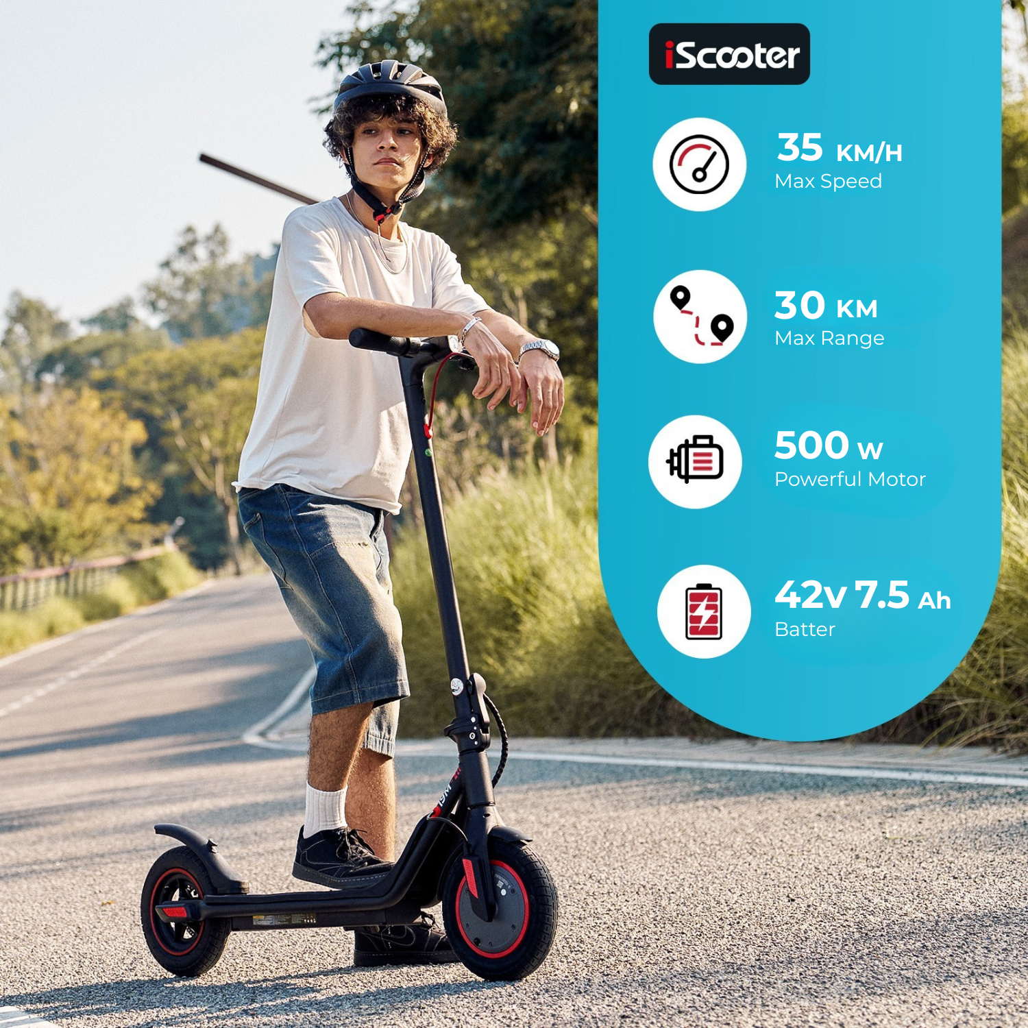 iScooter i9M Foldable Commuting Electric Scooter 500W
