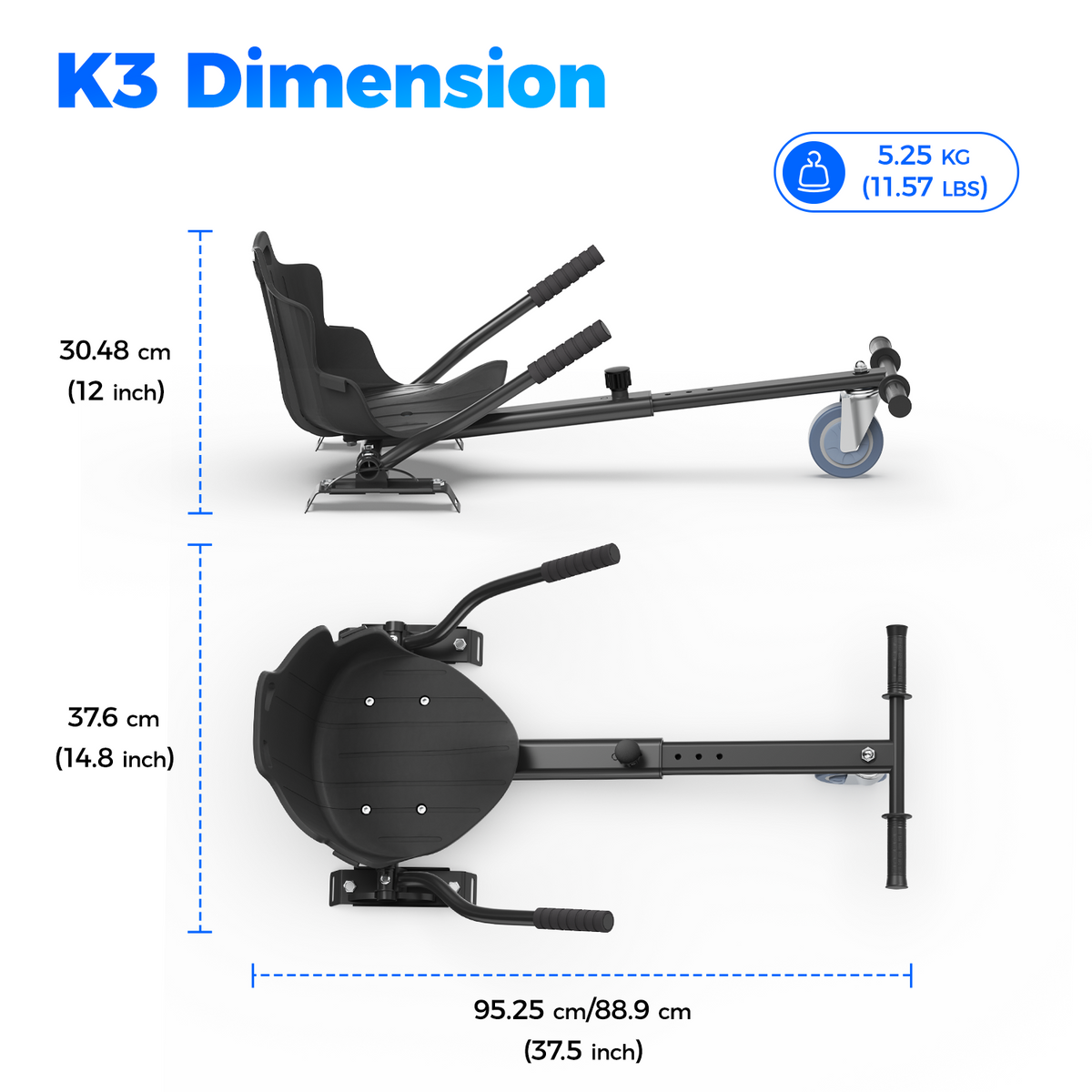 K3 Hoverboard Seat Attachment for H2