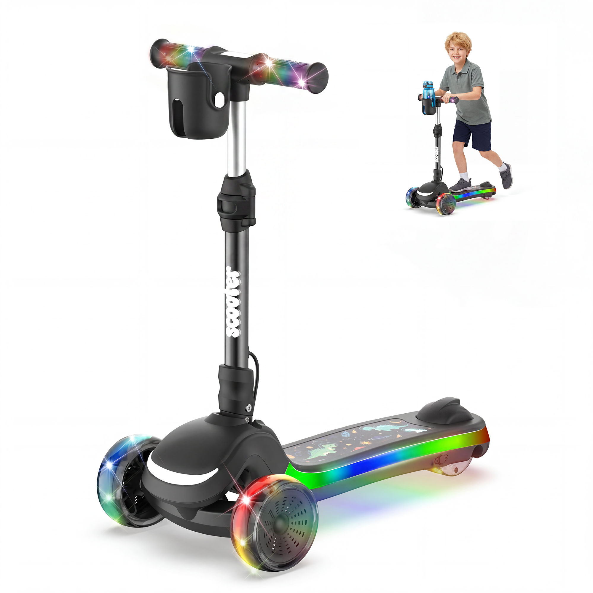iScooter B2Pro Adjustable Height Electric Scooter for Kids