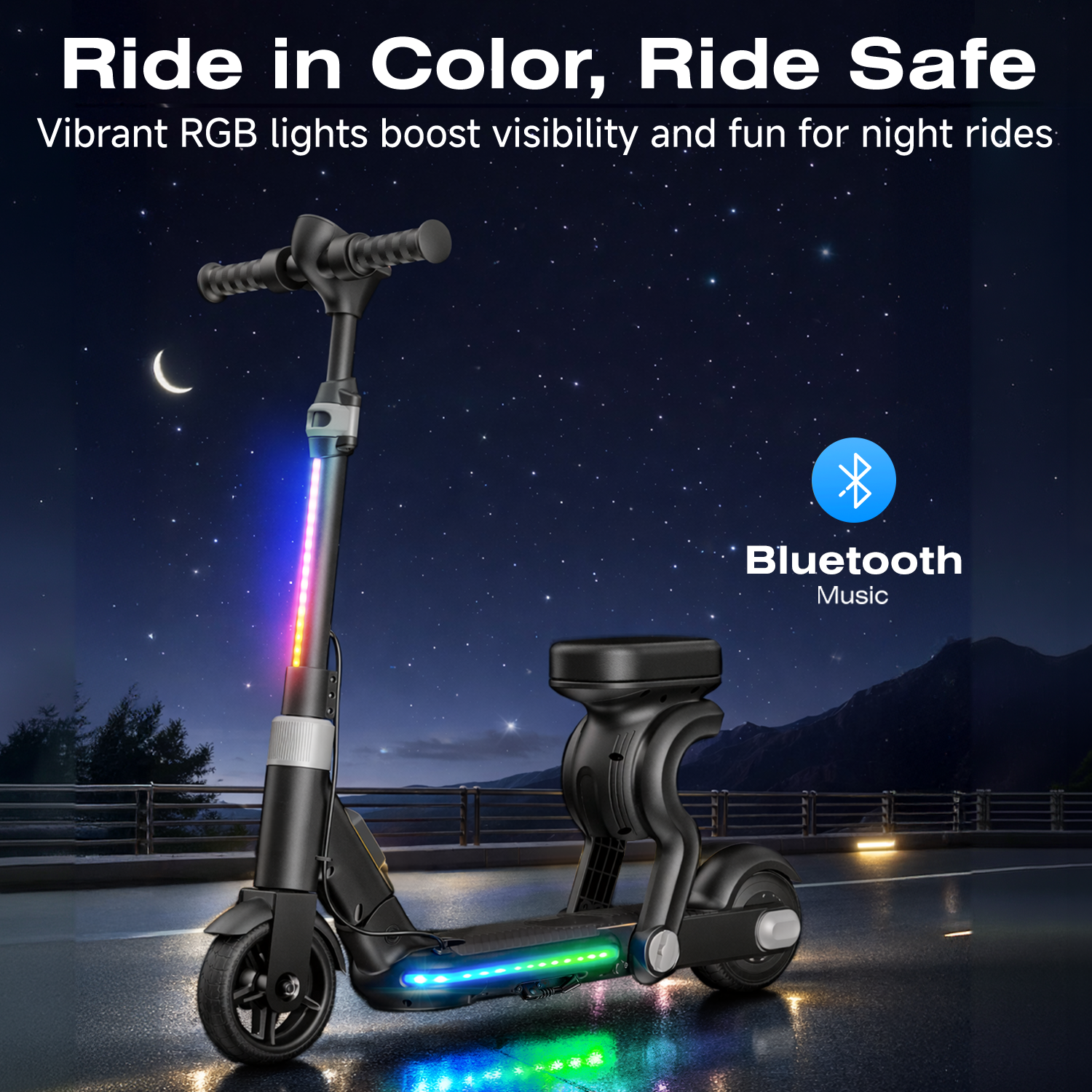 EK8 2-in-1 Electric Scooter with Seat for Kids