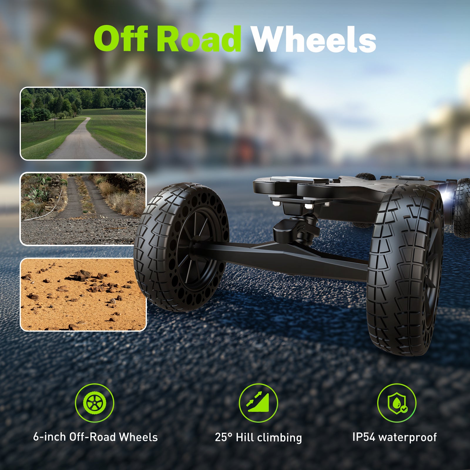 V10 Off Road Electric Skateboard with Ambient Light & Remote Control