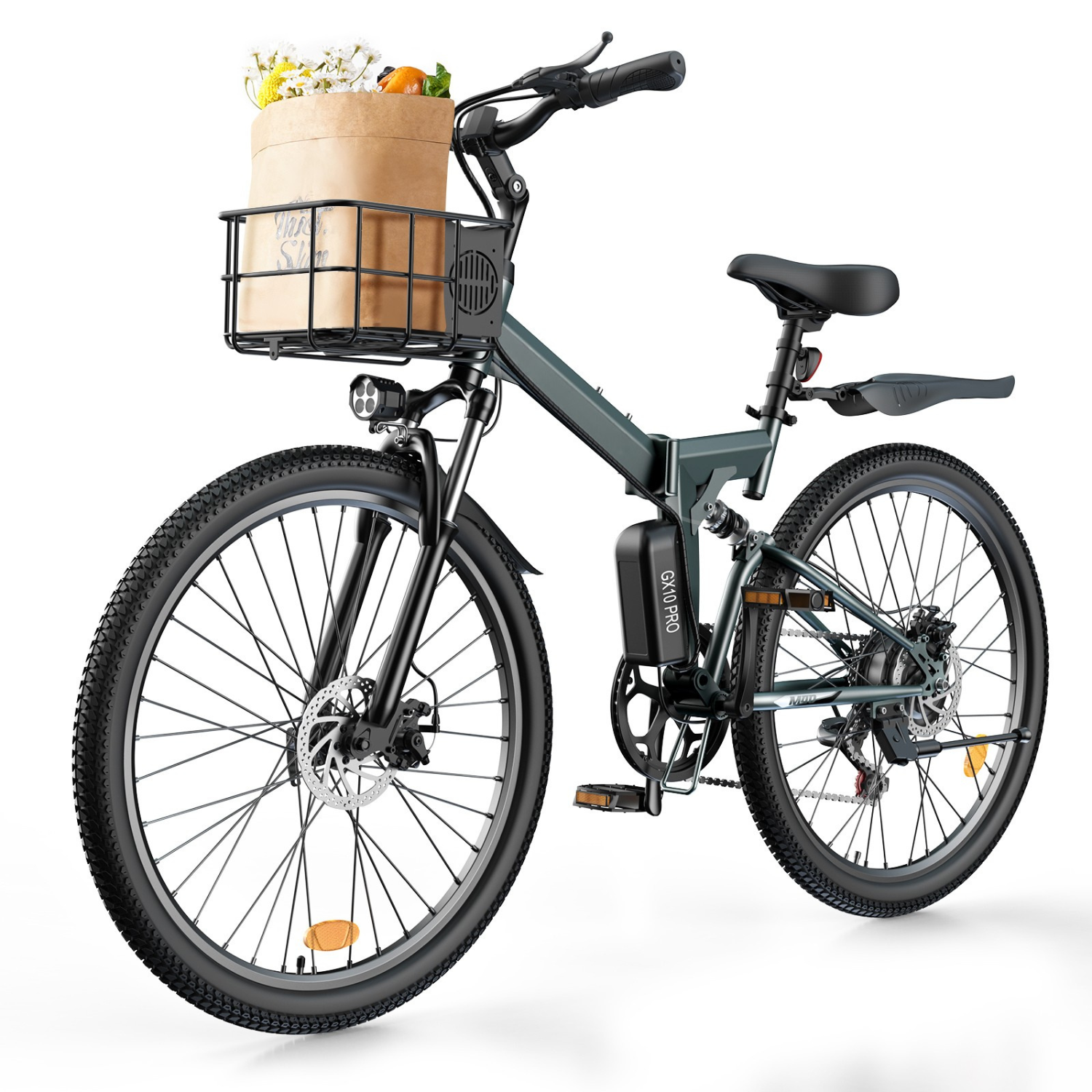 M40 Folding Electric Bike with Basket