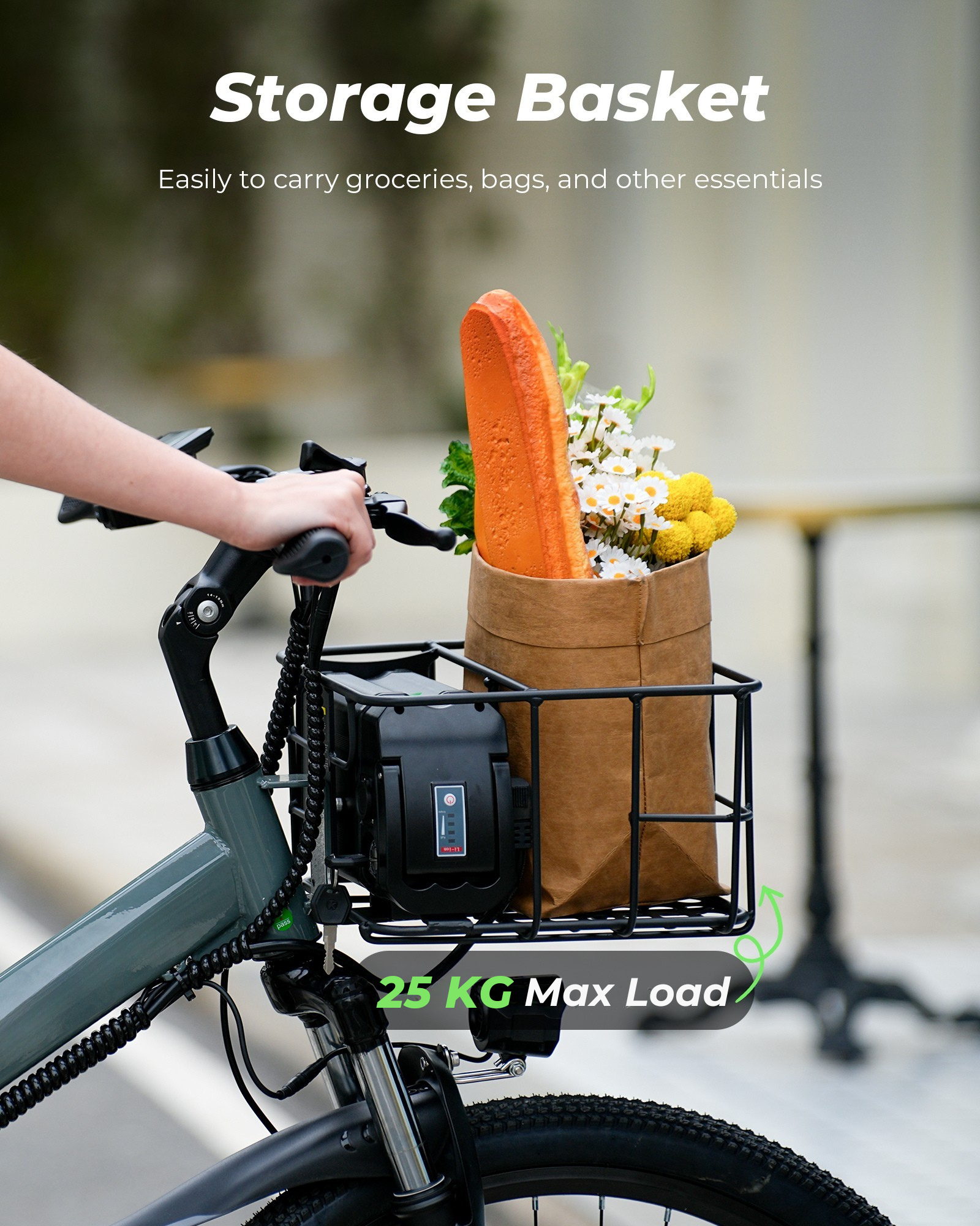 M40 Folding Electric Bike with Basket