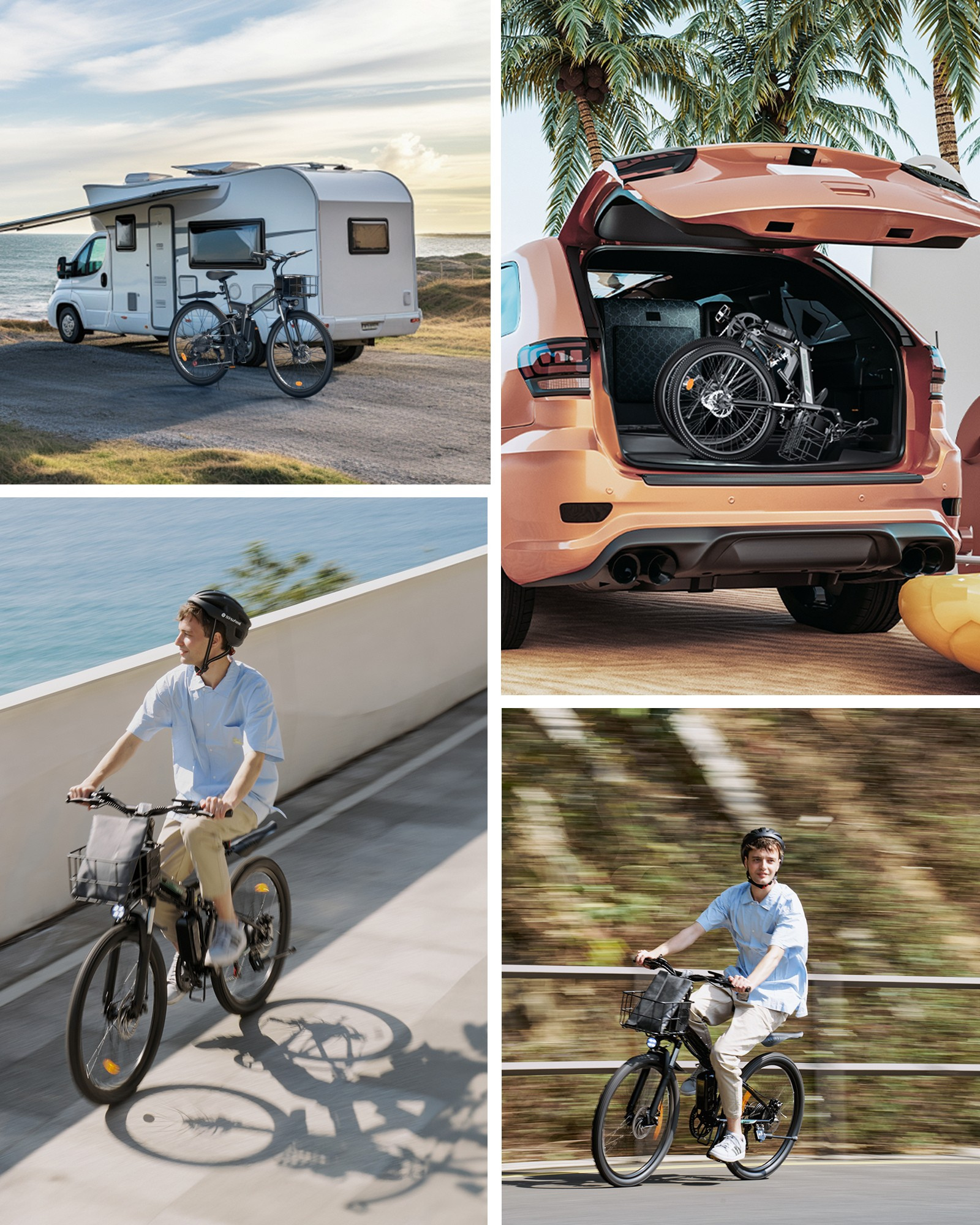 M40 Folding Electric Bike with Basket