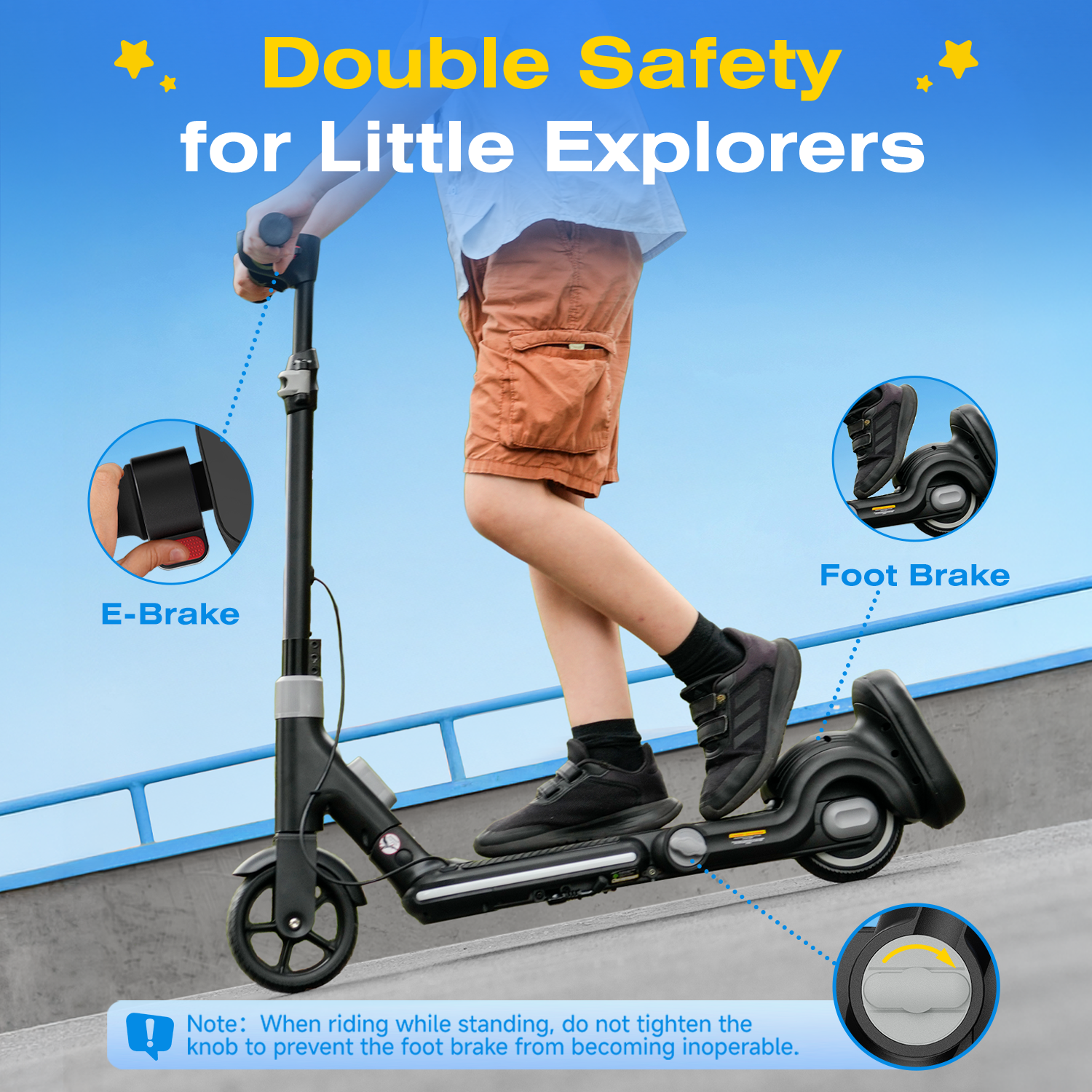 EK8 2-in-1 Electric Scooter with Seat for Kids