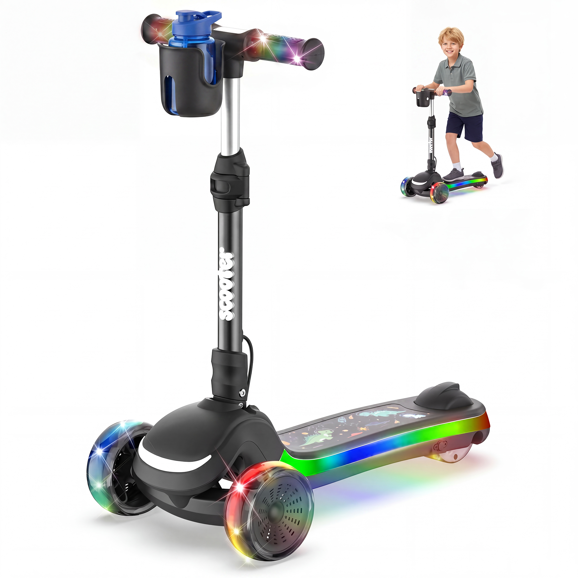 iScooter B2Pro Adjustable Height Electric Scooter for Kids