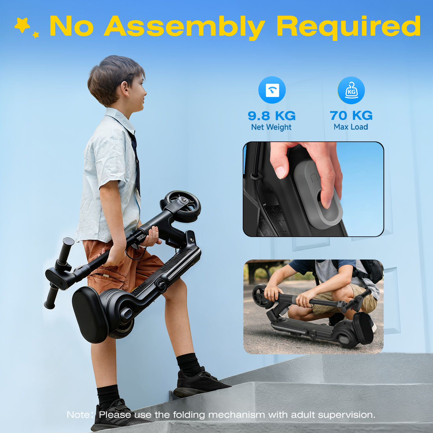 EK8 2-in-1 Electric Scooter with Seat for Kids
