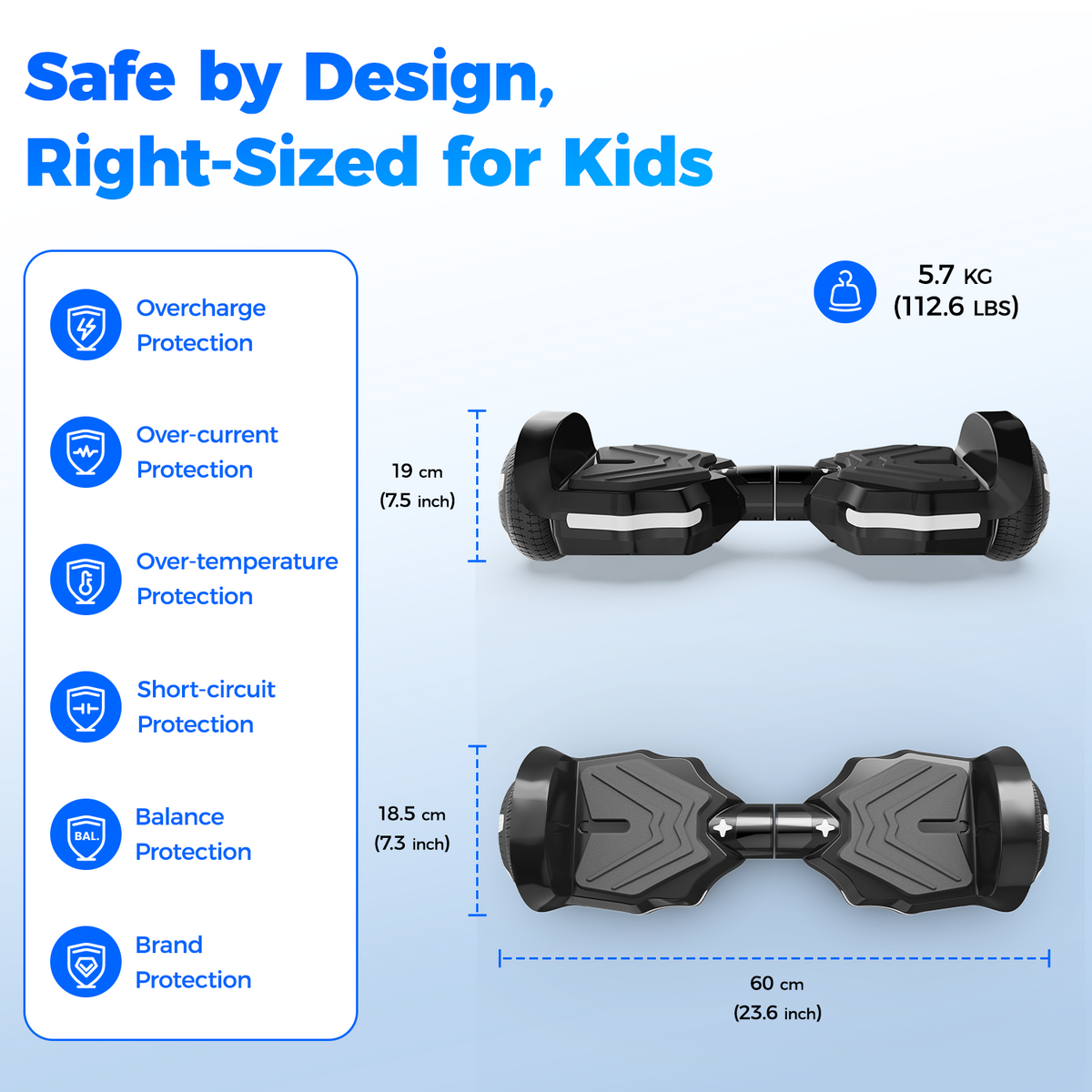 H2 Self-Balanced Hoverboard with Bluetooth