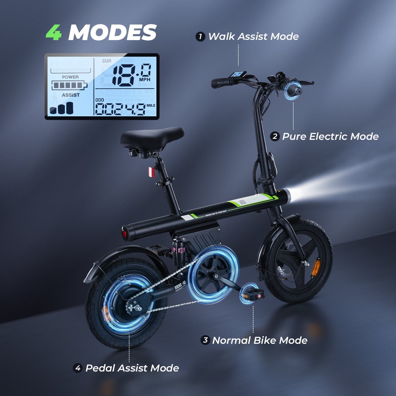 U1 250W Electric Bike for Adult