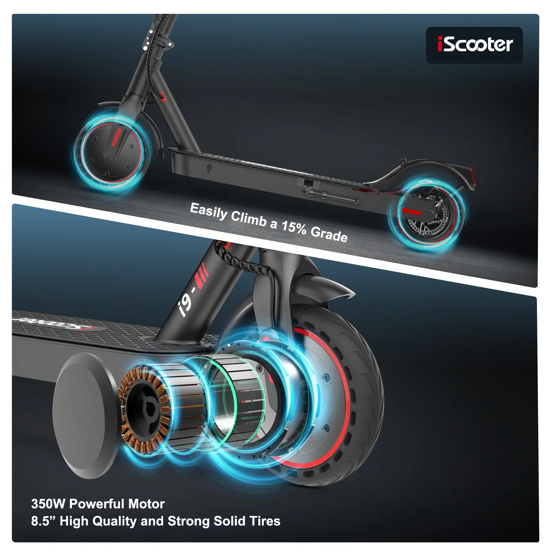 iScooter i9 Foldable Commuting Electric Scooter