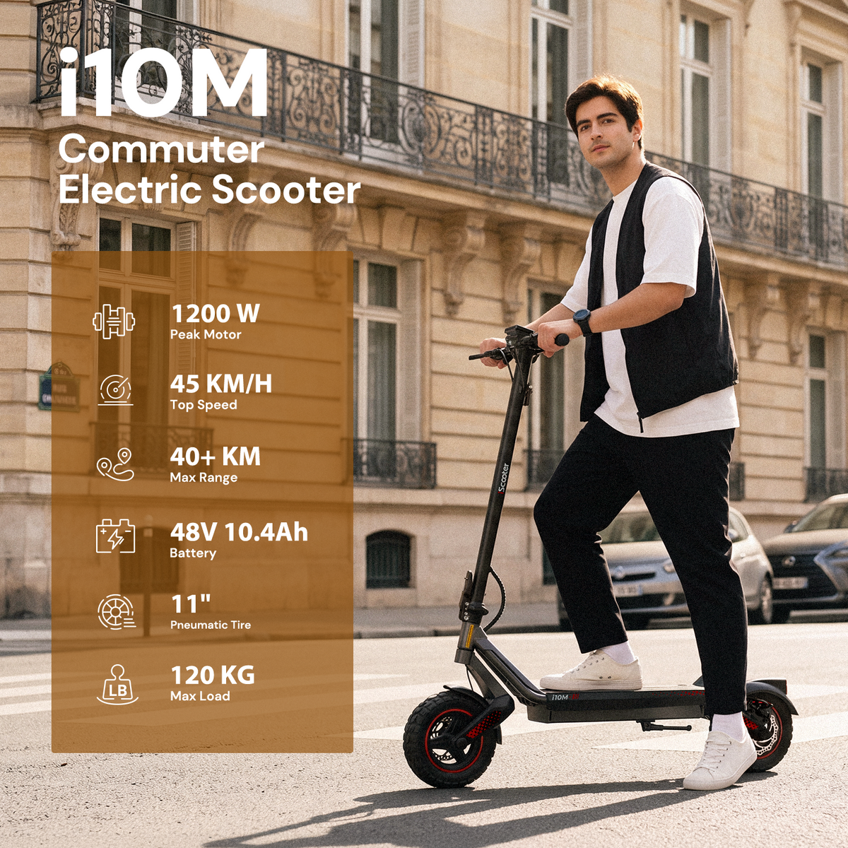 iScooter i10M 1200W Commuter Electric Scooter